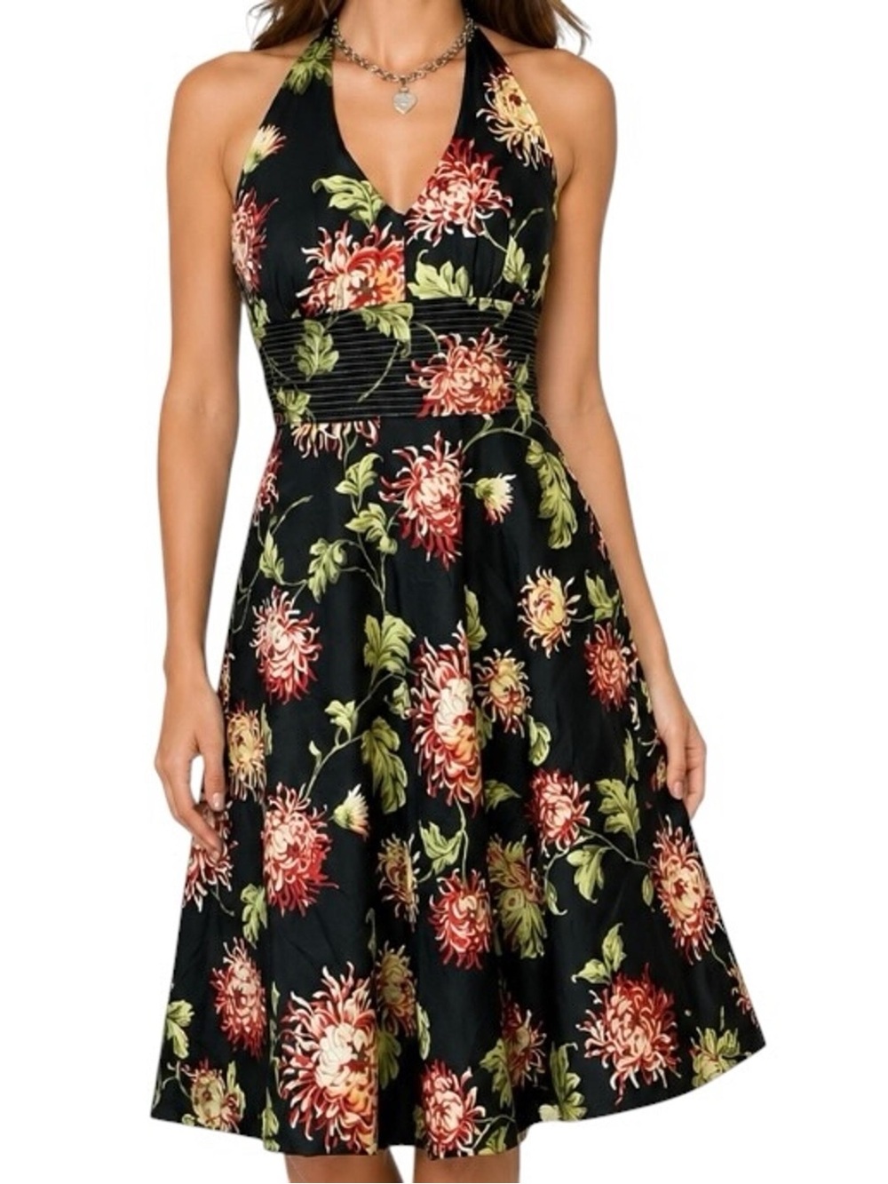 Donna Ricco Floral Halter Dress Sz 12